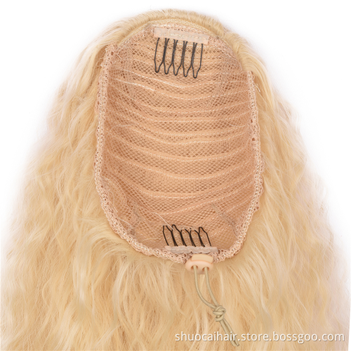 Wholesale hot sale 23 Inches Long Fluffy Curly Drawstring Ponytail Hair Extension cosplay for women 2020